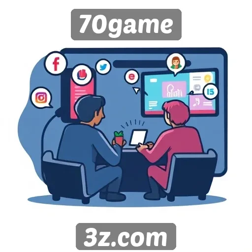 Integração com redes sociais no 70game
